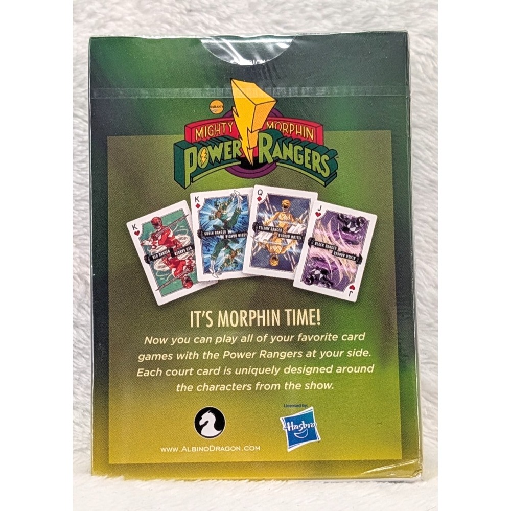 Bicycle Power Rangers Playing Cards 2018 Albino Dragon 2500 Run NEW SEALED HTF - Picture 4 of 11